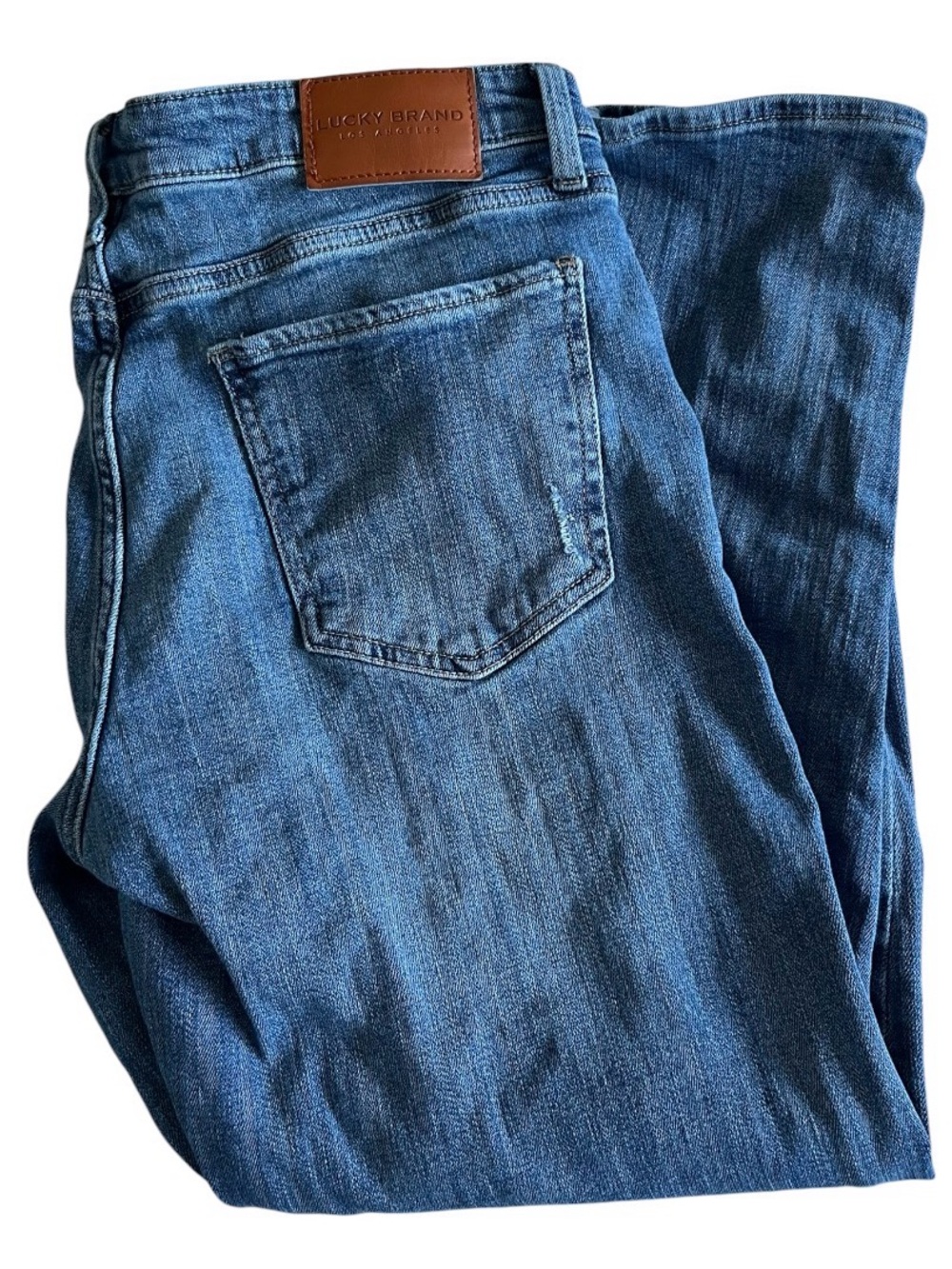 Lucky Brand Jeans Womens 14/32 Blue Denim Mid Rise Boyfriend Sienna Cotton Jeans